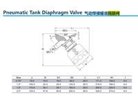 Pneumatic Diaphragm Tank Bottom Valve