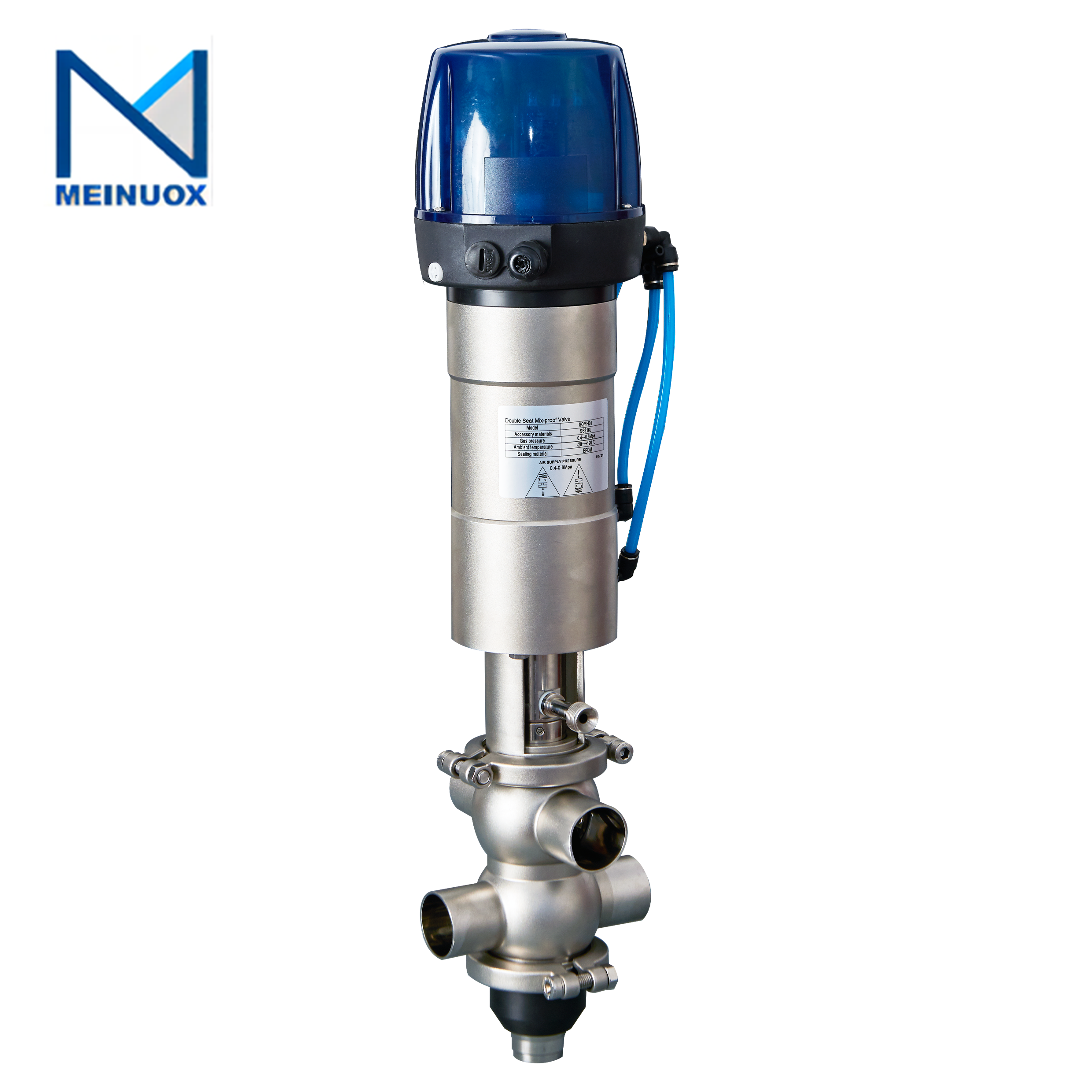 Sanitary Pneumatic Double Seat Anti-Mixing Valve